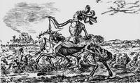 Смерть на поле битвы (гравюра времен Тридцатилетней войны)