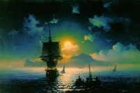 Лунная ночь на Капри (И.К. Айвазовский, 1841 г.)