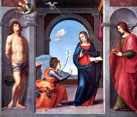 Благовещение Марии. Работа 1508 года